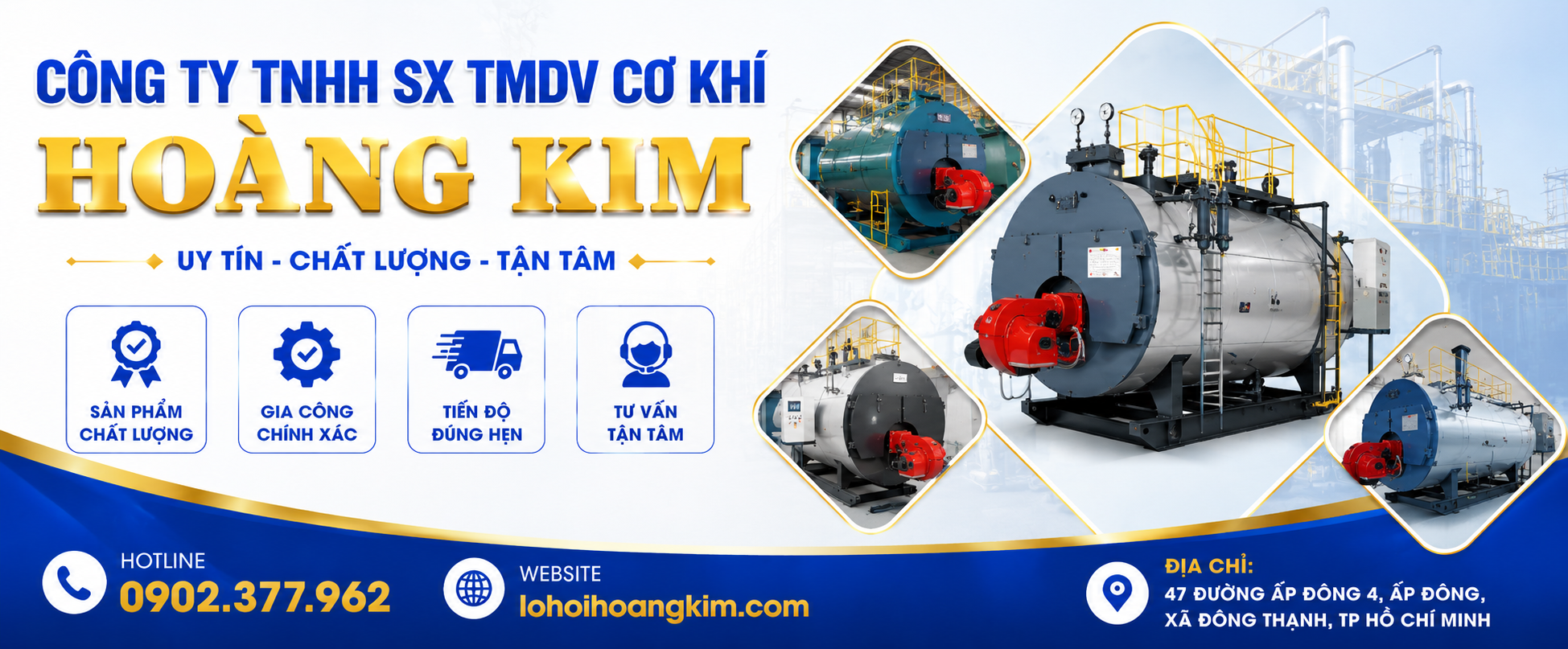 LÒ HƠI ĐỐT VẢI VỤN HOÀNG KIM